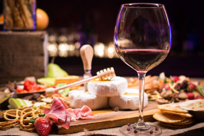 A Photo of Wine and Cheese