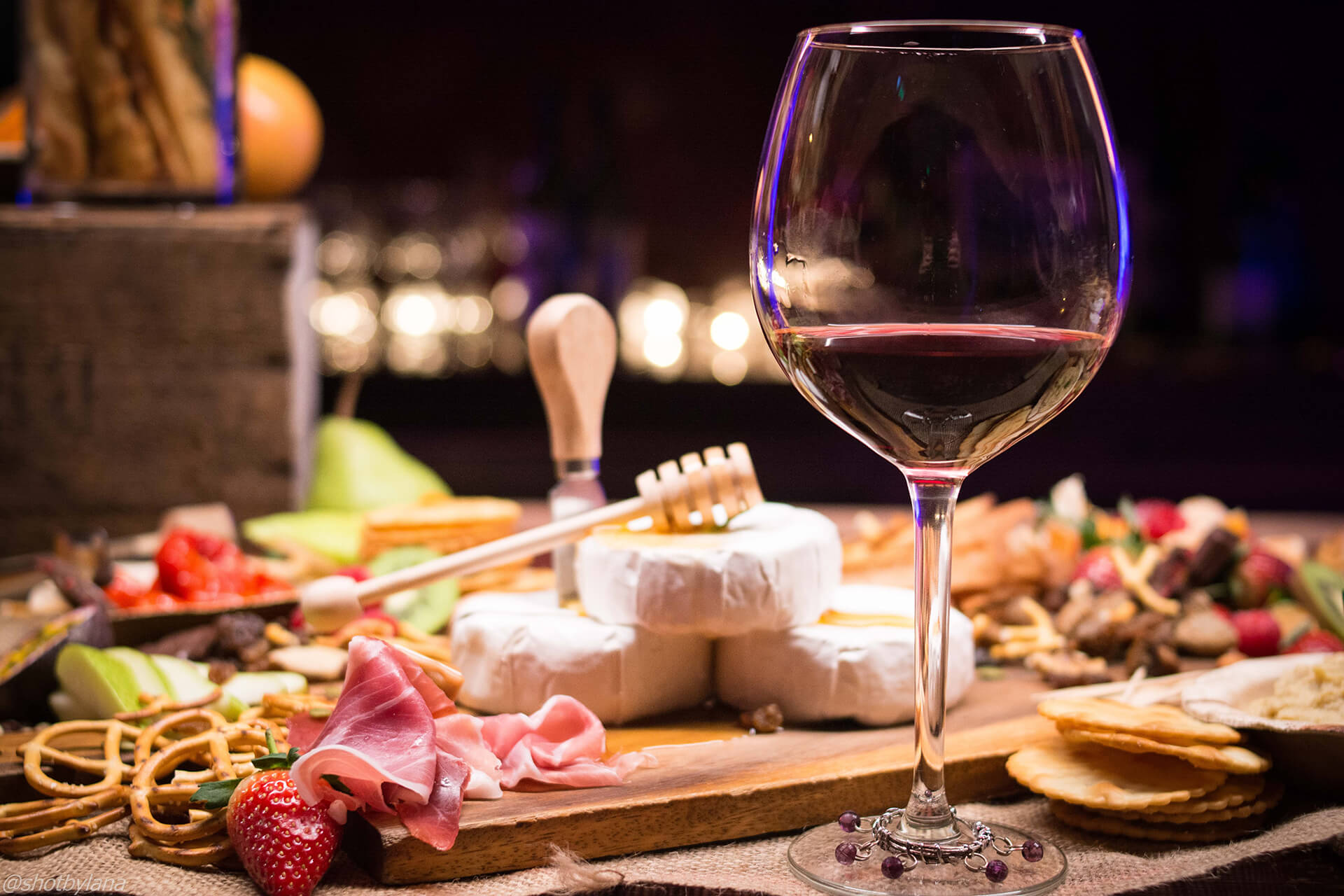 A Photo of Wine and Cheese