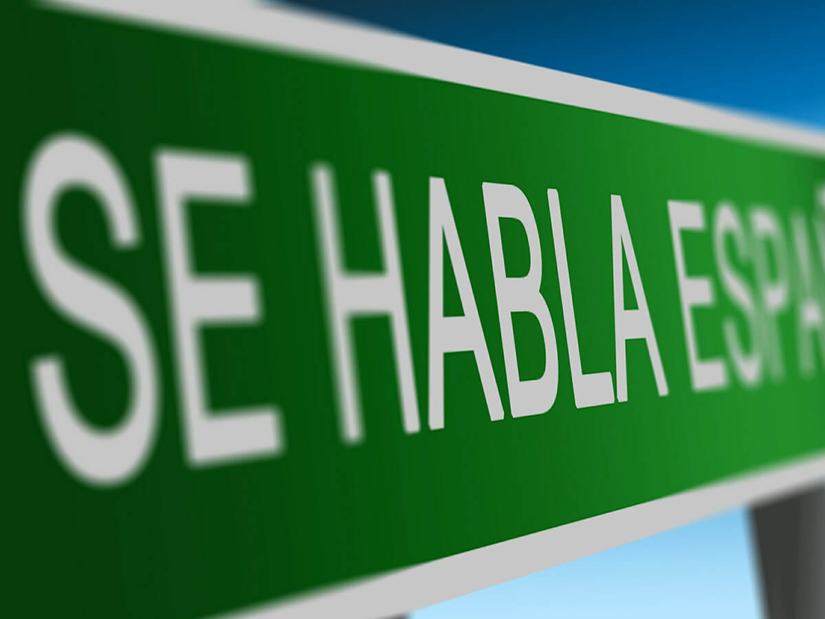 spanish learning language sign