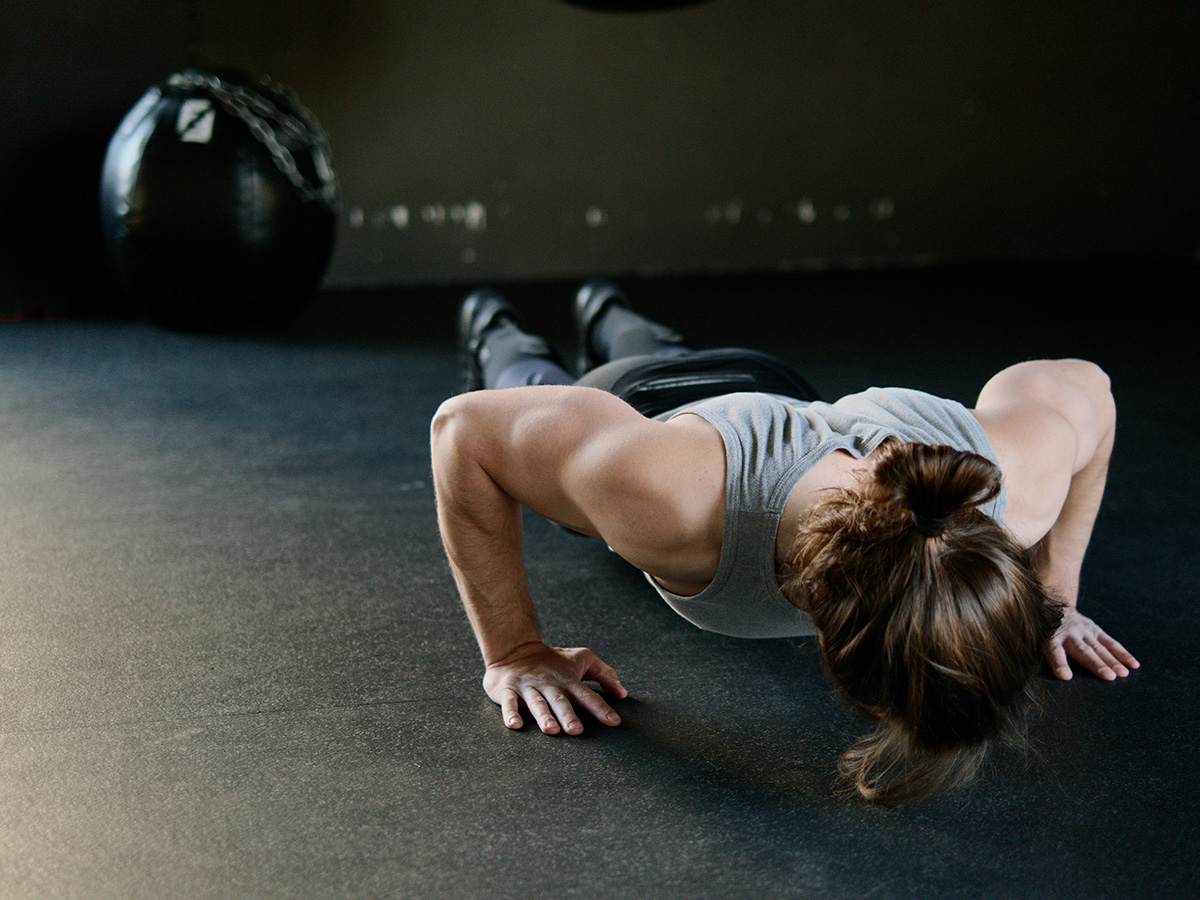 Man Doing Push Ups