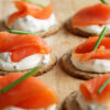 canape, salmon, appetizer, hors d'oeuvres