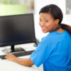 Medical Assistant on the Computer.