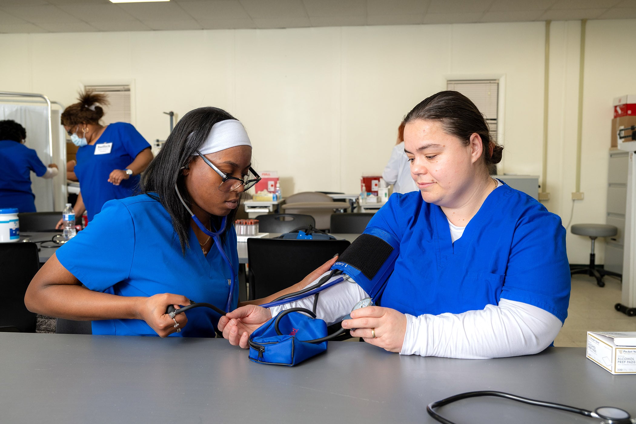Two Health Care students